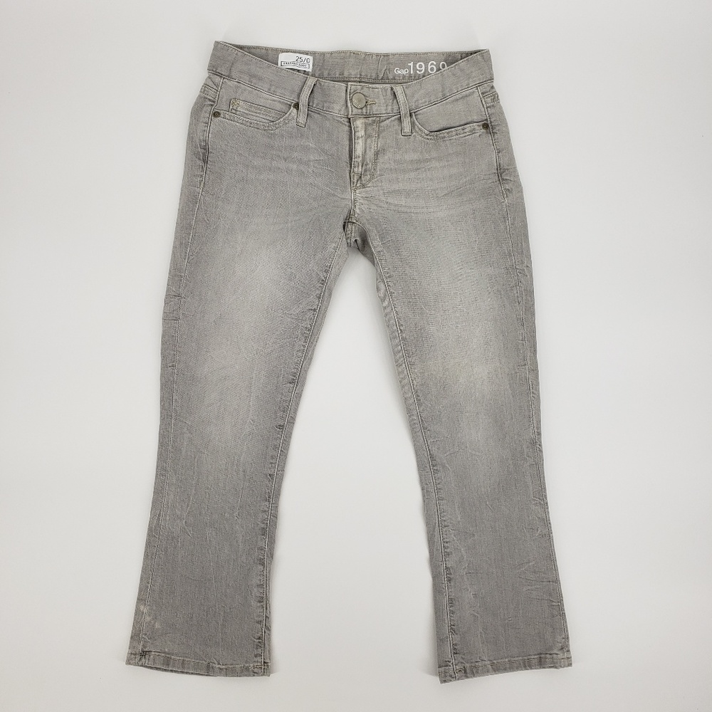 Gap Gray Cropped Boot Jeans Sz 25 / 0